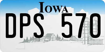 IA license plate DPS570