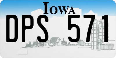 IA license plate DPS571