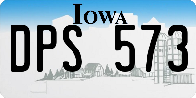 IA license plate DPS573