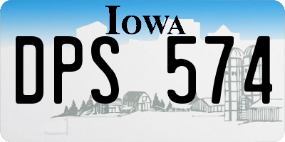 IA license plate DPS574