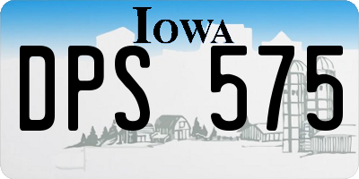 IA license plate DPS575