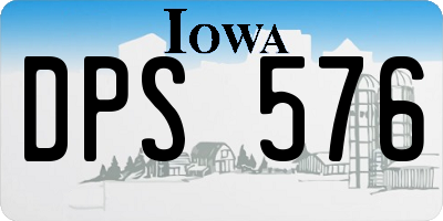 IA license plate DPS576