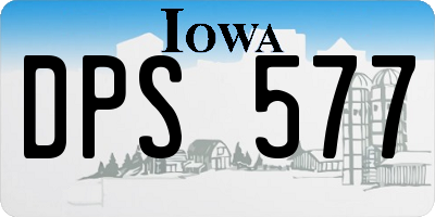 IA license plate DPS577