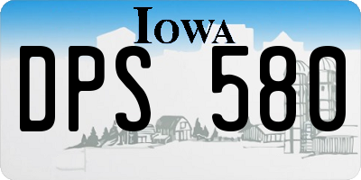 IA license plate DPS580
