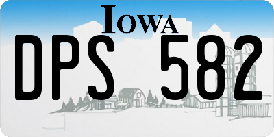 IA license plate DPS582