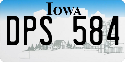 IA license plate DPS584