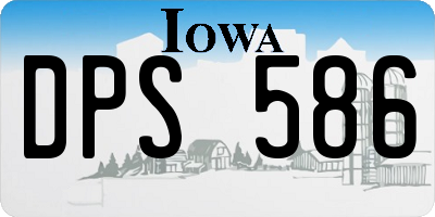 IA license plate DPS586