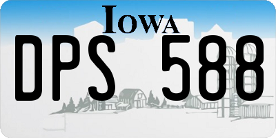 IA license plate DPS588