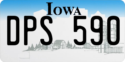 IA license plate DPS590