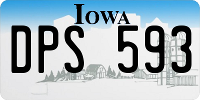 IA license plate DPS593