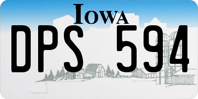 IA license plate DPS594