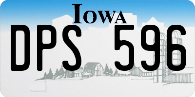 IA license plate DPS596