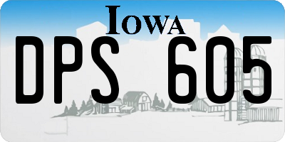 IA license plate DPS605