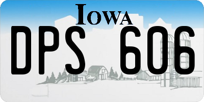 IA license plate DPS606