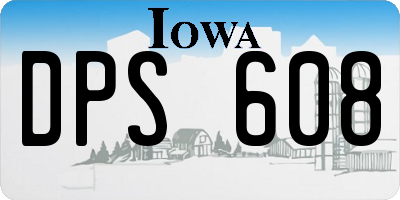 IA license plate DPS608