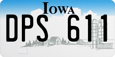 IA license plate DPS611
