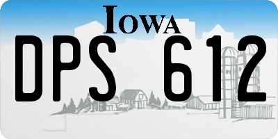 IA license plate DPS612
