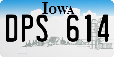 IA license plate DPS614