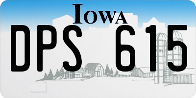 IA license plate DPS615