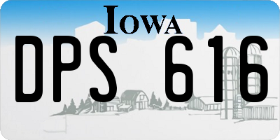 IA license plate DPS616