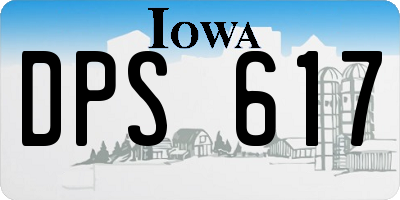 IA license plate DPS617