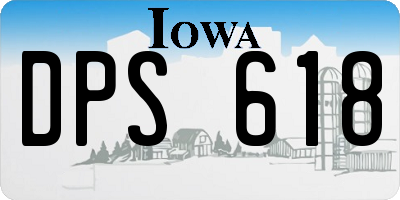IA license plate DPS618