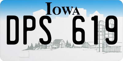 IA license plate DPS619