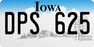 IA license plate DPS625