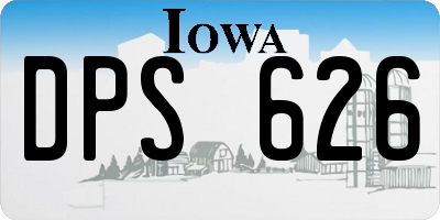 IA license plate DPS626