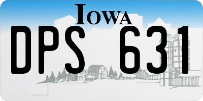 IA license plate DPS631