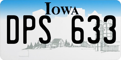 IA license plate DPS633