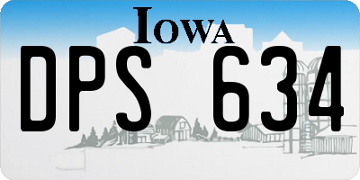 IA license plate DPS634