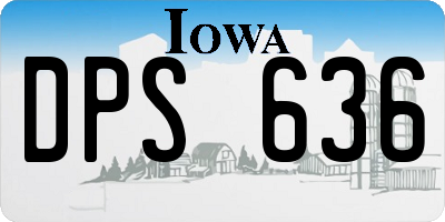IA license plate DPS636