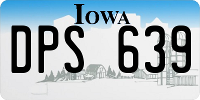 IA license plate DPS639