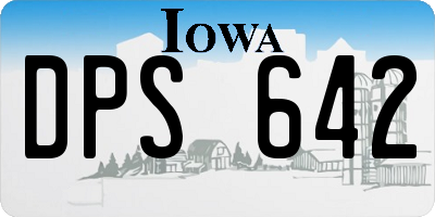 IA license plate DPS642