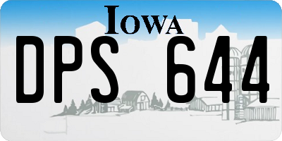 IA license plate DPS644