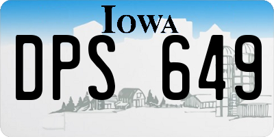 IA license plate DPS649