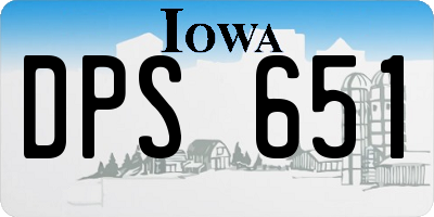IA license plate DPS651