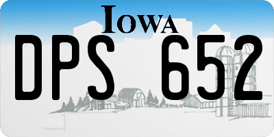 IA license plate DPS652