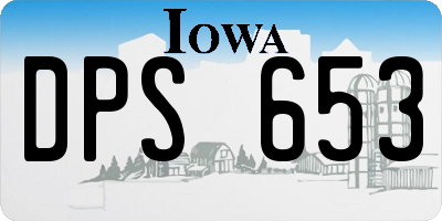 IA license plate DPS653