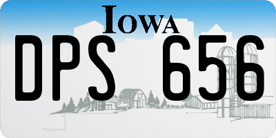 IA license plate DPS656