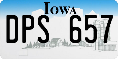IA license plate DPS657