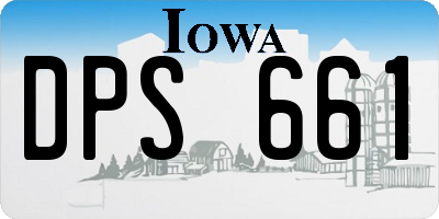 IA license plate DPS661