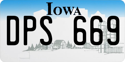 IA license plate DPS669