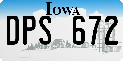 IA license plate DPS672