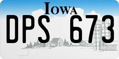 IA license plate DPS673