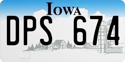 IA license plate DPS674