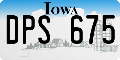 IA license plate DPS675