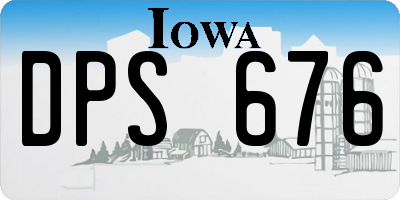IA license plate DPS676