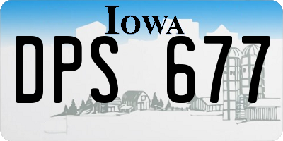 IA license plate DPS677